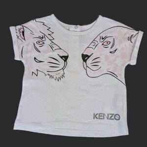 Kenzo Kids Lion & Leopard Graphic Tee – 24M / 86cm – EUC